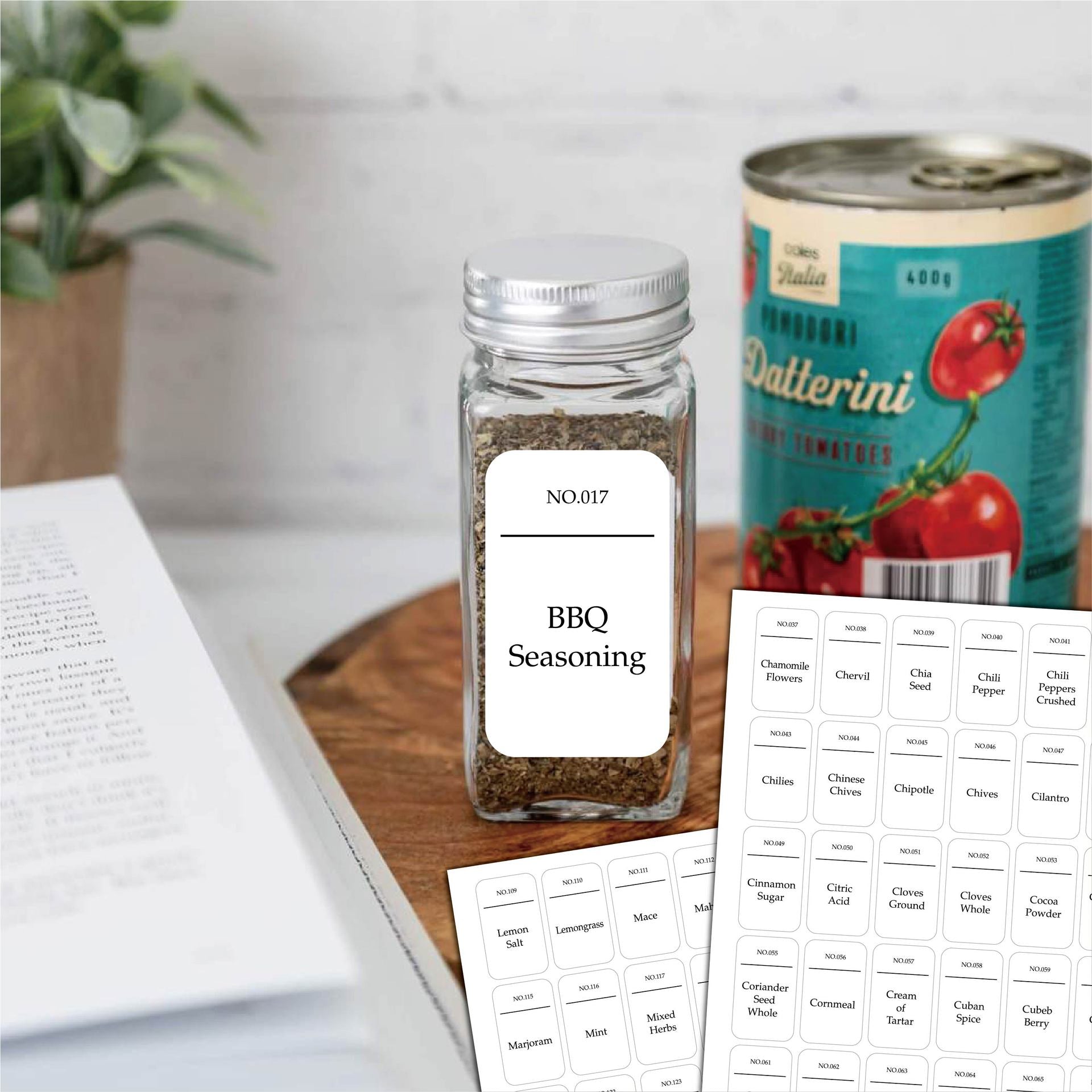 Magnetic Spice Jar Set 12-Piece with Labels – BREVEX