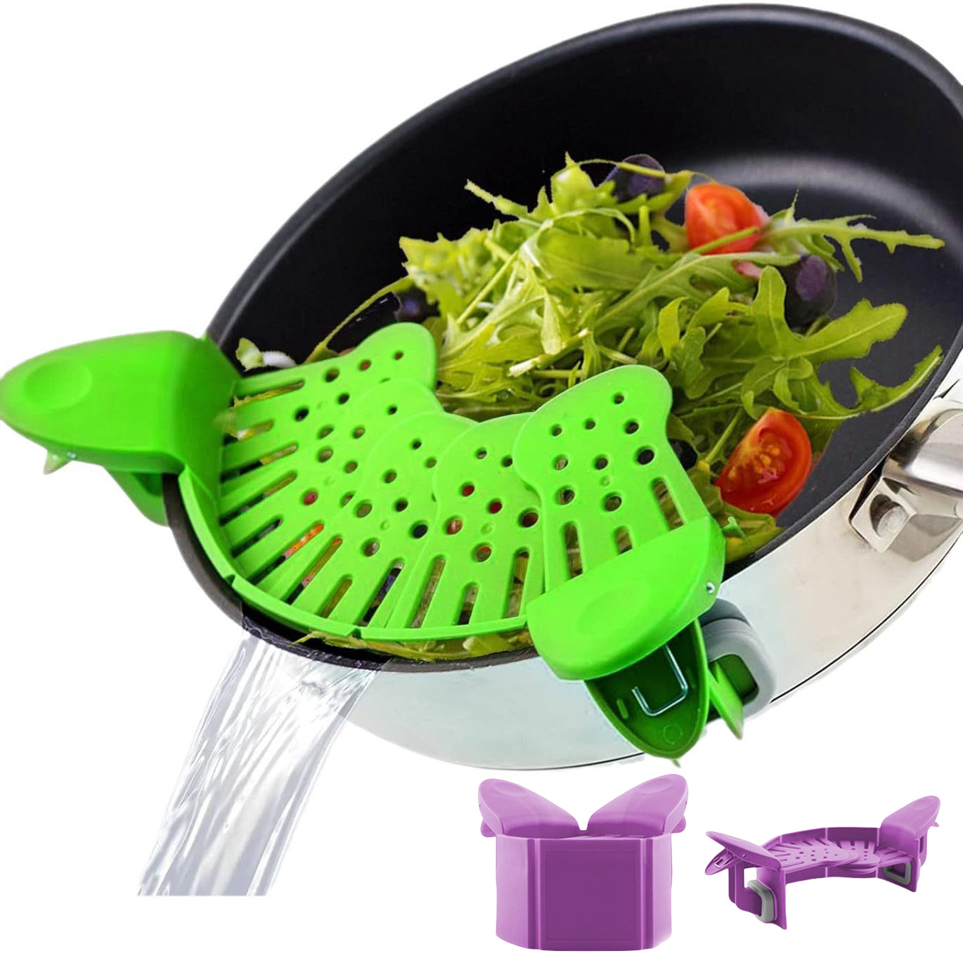 Clip-On Silicone Pot Strainer Colander – BREVEX